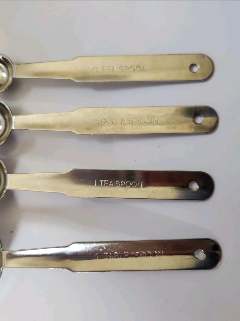 Stainless Steel Nesting Measuring Spoons Set of 4 Vintage